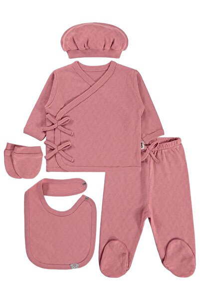 Civil Baby Jakarlı Ribana Zıbın Takımları - Pembe