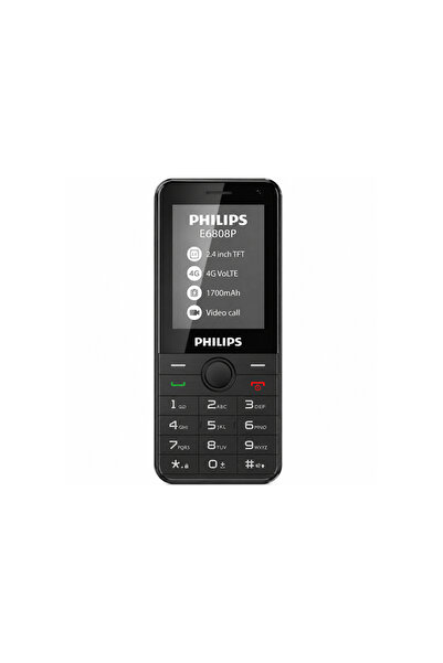 Philips E6808P 4G VoLTE Tuşlu Cep Telefonu 2.4” Ekran 1700mAh Batarya Görüntü...