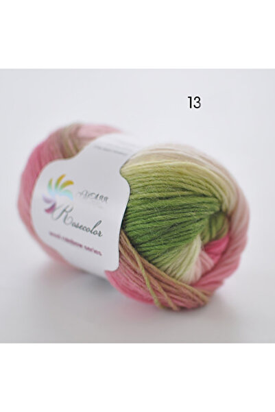 Choice N13 50g/ball Worsted Section-dyed Rainbow Yarn 100% Pure Wool Yarn for...