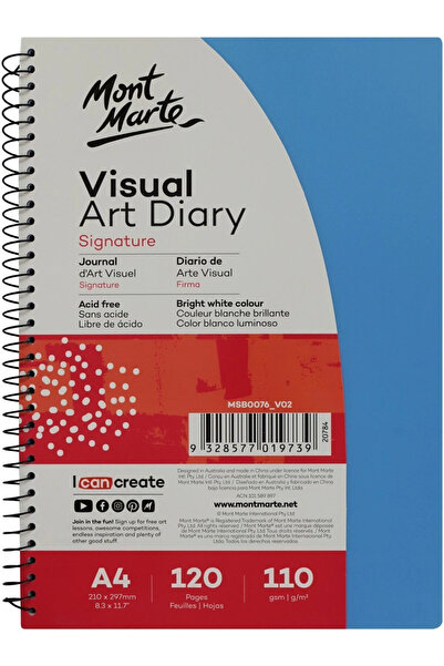 Mont Marte Signature Görsel Sanat Günlüğü A4 110gsm 120 Sayfa