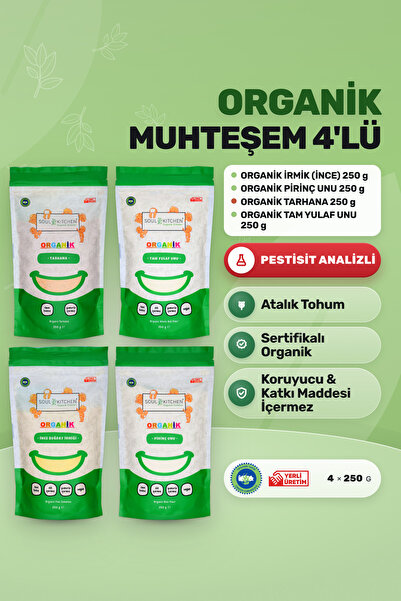 Soul Kitchen Organik Ürünler Organik İrmik, Pirinç Unu, Tarhana, Tam Yulaf Un...