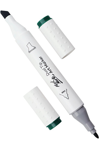 Mont Marte قلم فني مزدوج الأطراف من MM Marker - أخضر غابة 50