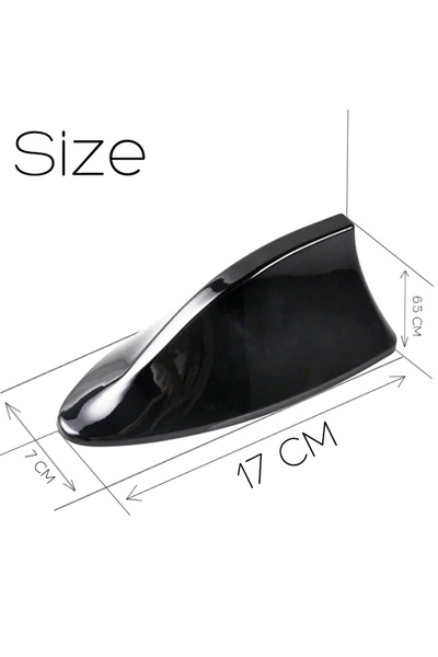 Choice6 B Black Carbon Fiber Look Car Roof Top Mount Shark Fin Aerial Antenna...