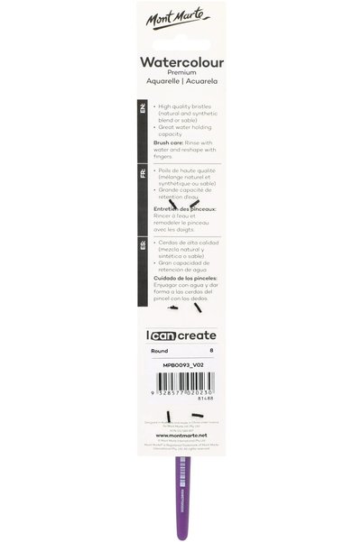 Mont Marte Artist Watercolor Brush Premium Round 8