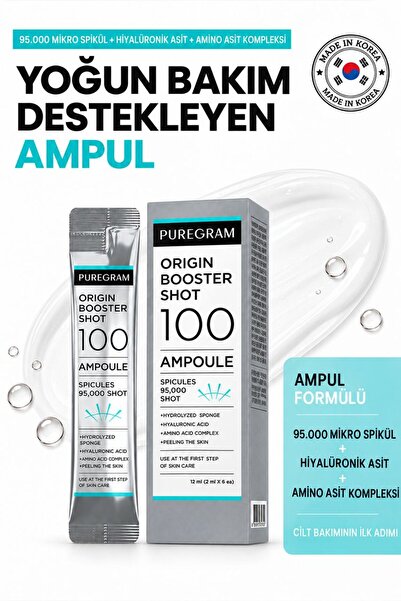PUREGRAM Cilt Yenileyici Besleyici Serum / Origin Booster Shot 100 Ampoule 12 ml
