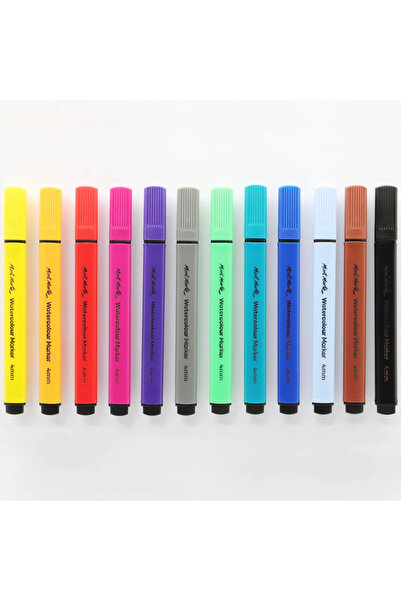 Mont Marte Signature Tri Sulu Boya Marker Kalem Seti 12'li