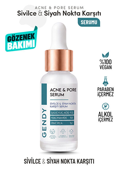 GENDY Siyah Nokta Karşıtı Cilt Serumu - Salisilik Asit %2, Niacinamide %5, Zi...