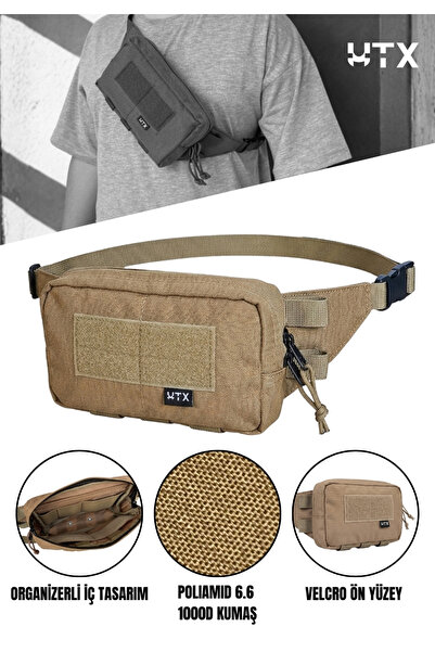 UTX Grovuxa Desert Color Multi-Compartment Unisex Outdoor Waist and Shoulder Bag