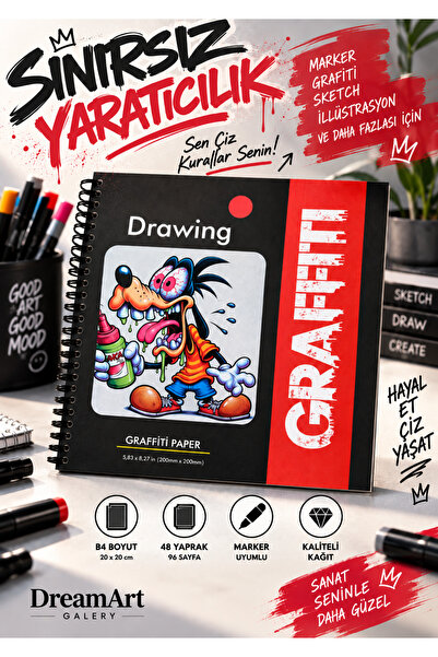 DreamArtgalery Drawing Pad, Graffiti Drawing Pad B4