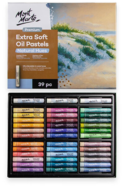 Mont Marte Ekstra Yumuşak Yağlı Pastel Doğal Tonlar 39'lu Premium