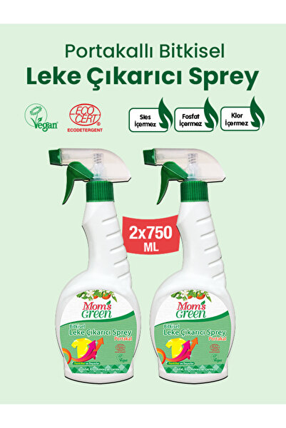 Mom's Green 2'li Set- Bitkisel Leke Çıkarıcı Sprey Portakal (750 ml x 2 Adet)