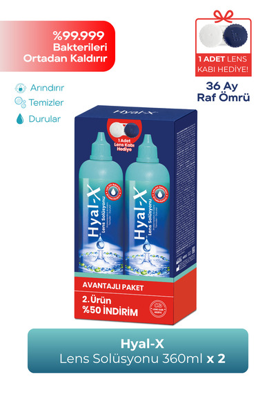 Hyal-X Lens Solüsyonu 360 ml x2 Sadece Lenslere Özel Avantaj Paket