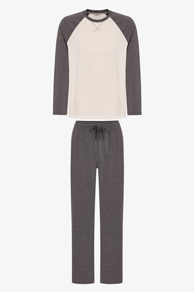Penti Men's Contour Ease Pants Long Sleeve Pajama Set