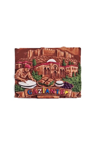 Genel Markalar Gaziantep magneti polyester kabartma hediyelik magnet