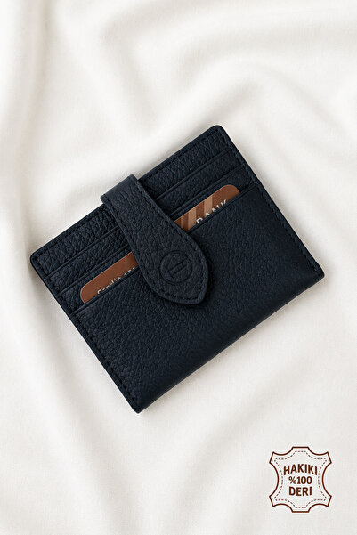 Grancarablanca Leather %100 Hakiki Deri Çıtçıtlı Çoklu Kart Bölmeli Kağıt Par...