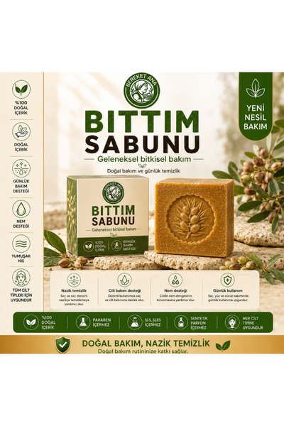 bereketana Natural Bıttım Soap |   Herbal Soap Against Hair Loss |   Traditio...