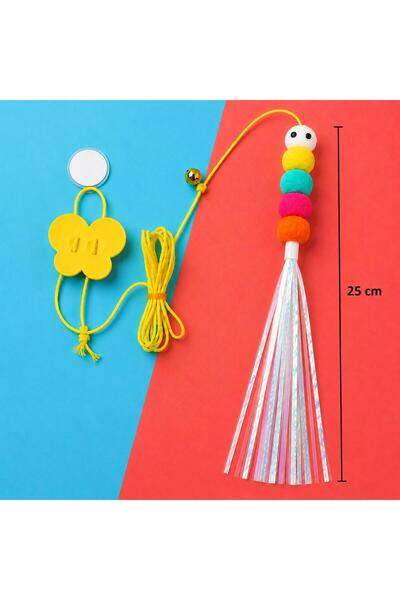 jetfast Colorful Elastic Cat Play Rod - Adhesive Training Toy