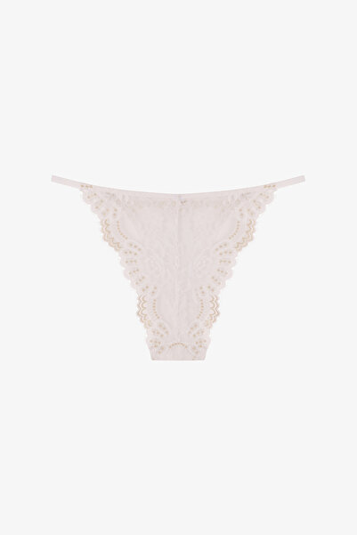 Penti Kırık Beyaz Lacy Slip Külot