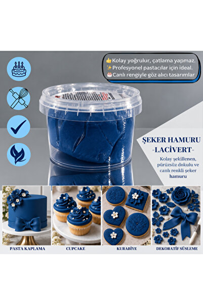 ŞEKER & SUGAR Şeker Sugar LACİVERT Şeker Hamuru 200 gr