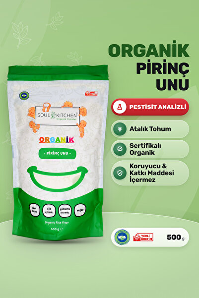 Soul Kitchen Organik Ürünler Organik Pirinç Unu Katkısız 500 g