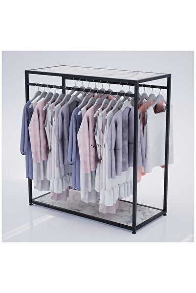 Dekoratif Butik Çiftli Askılık Mağaza Standı Askılık