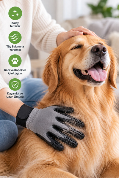 Glipet Kedi/köpek Yıkama Ve Tarama Eldiveni Large