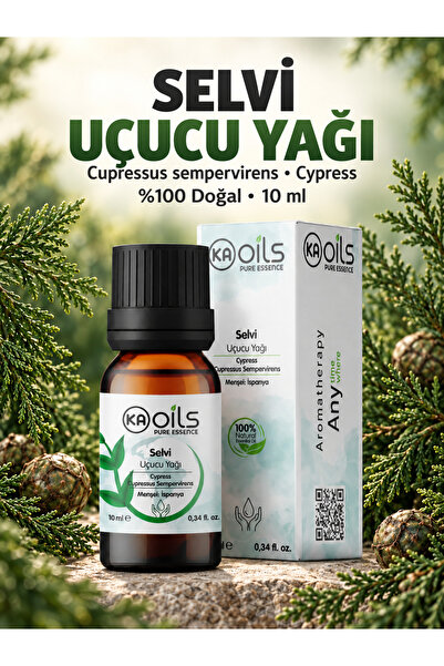 KAOils Pure Essence Selvi Uçucu Yağı 10 ml - Cypress Essential Oil %100 Saf V...