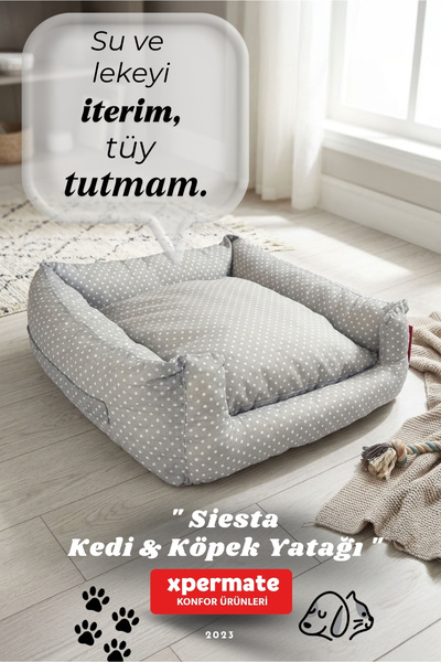 XPERMATE Kedi Yatağı ve Köpek Yatağı Evcil Hayvan Yatağı Yuvi Siesta