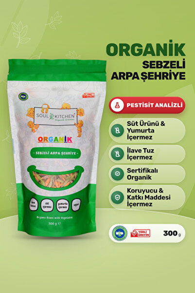 Soul Kitchen Organik Ürünler Organik Sebzeli Arpa Şehriye İlave Tuzsuz Vegan ...