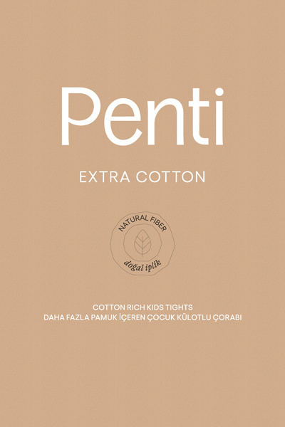 Penti Kız Çocuk Pretty Extra Cotton Beyaz Külotlu Çorap