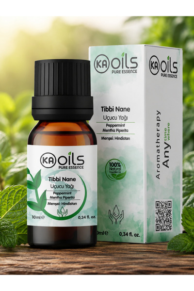 KAOils Pure Essence Medical Peppermint Essential Oil 10 ml - 100% Pure Natural Censer Diffuser Oil for Headache and Focus