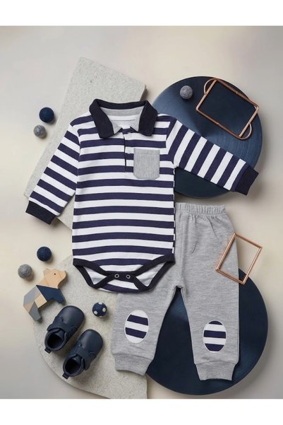 meyastore Baby Boy Suit Polo Collar