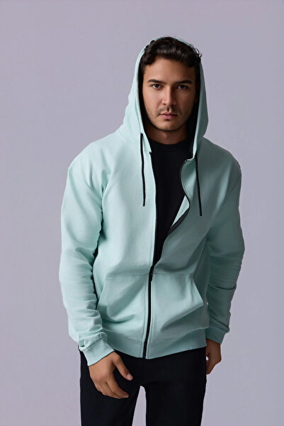 defys Defy’s Erkek Oversize Kapüşonlu Fermuarlı Cepli Sweatshirt
