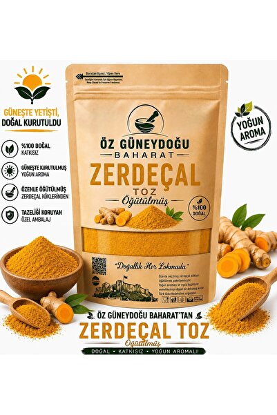 Öğütülmüş Zerdeçal 100 Gr | Doğal Toz Zerdeçal Baharat | Katkısız & Taze