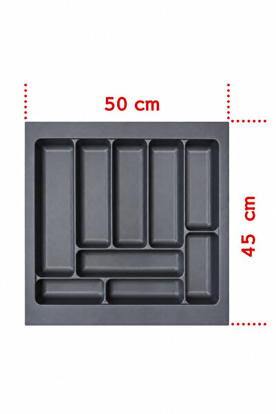 Doqu Home منظم أدوات المائدة داخل الدرج 50x45 رمادي