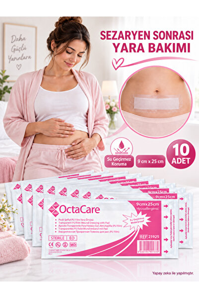 Octamed OCTACARE - SU GEÇİRMEZ ŞEFFAF (SEZERYAN BANDI) REF : 21925 - 10 ADET