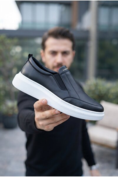 Zerenyus Jy049 Premium Laceless Men's Casual Sports Shoes - Black