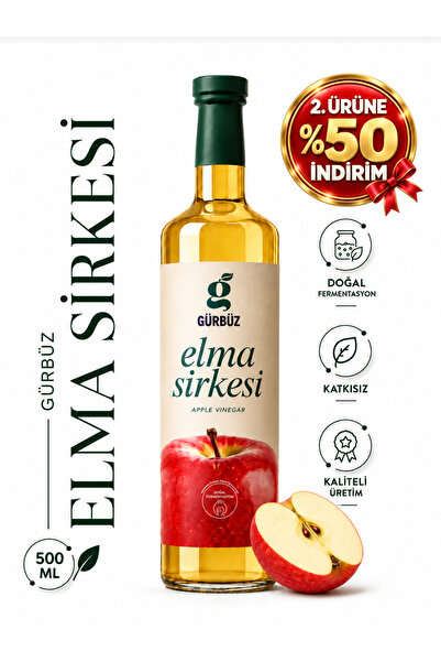 Gürbüzden Organik Elma Sirkesi Doğal Fermantasyon 500 ML