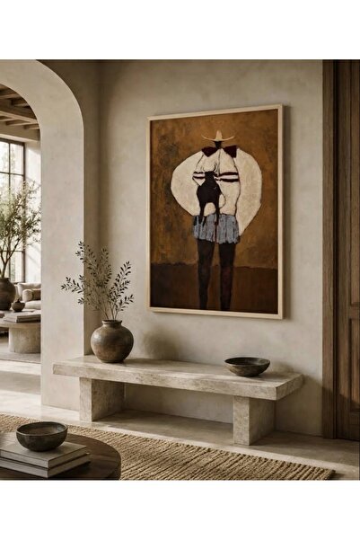 Boho wellness studio Bohem Figürlü Çerçeveli MDF Dekoratif Tablo