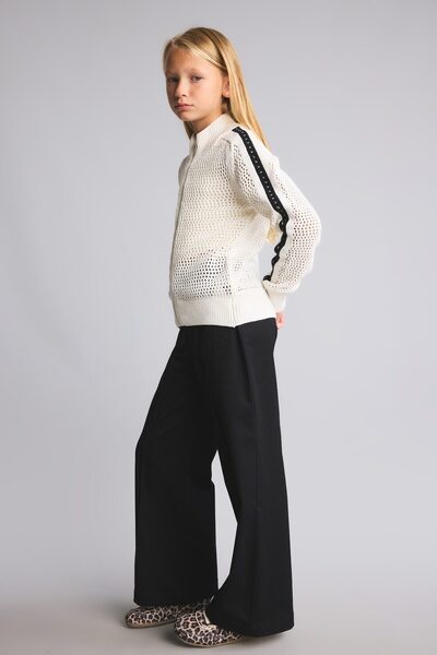 DeFacto Wide Leg Gabardine Trousers with Front Pockets for Girls I3627A826Au