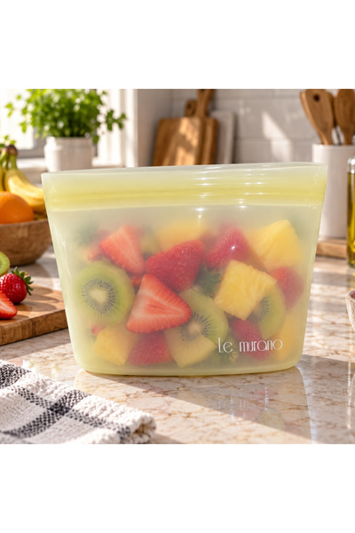 Le murano Lush 500 ml Air and Liquid Leak-Proof Locking Silicone Storage Bag,...