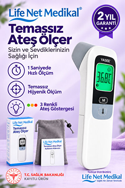 Life Net Medikal Temassız Ateş Ölçer Kızıl Ötesi Vücut Ve Alından Termometre ...