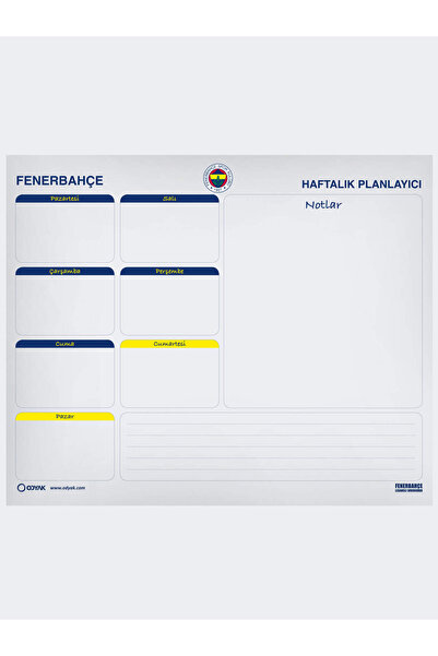 Fenerbahçe HAFTALIK TAKVİM PLANLAYICI