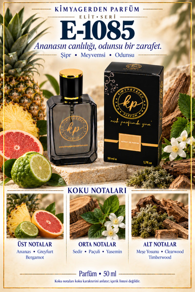 kp kimyagerden parfüm E-1085 KP Hacivat ( Elit Seri ) - 50 ml Erkek Parfüm