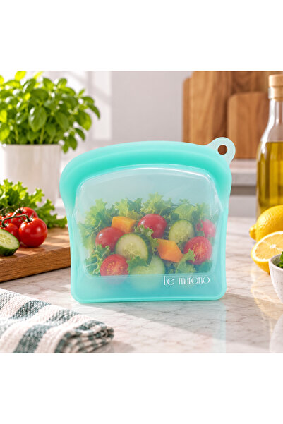 Le murano Sheer 300 ml Hava ve Sıvı Sızdırmaz Kilitli Silikon Saklama Torbası...
