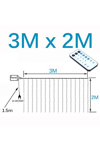 Choice EU plug 220V Cool White 3mx2m 6Mx3M Icicle Fairy Lights LED Curtain St...