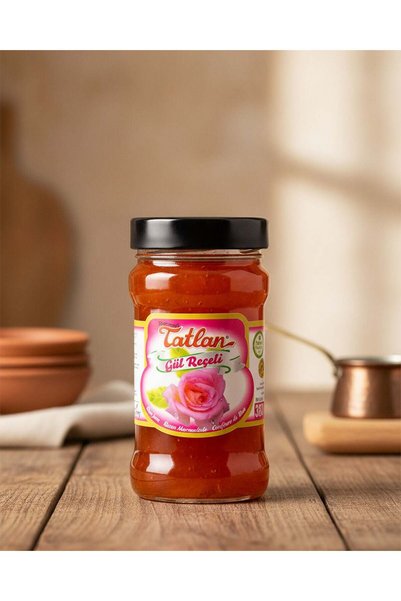 Tatlan Gül Reçeli Cam Kavanoz 380 Gr