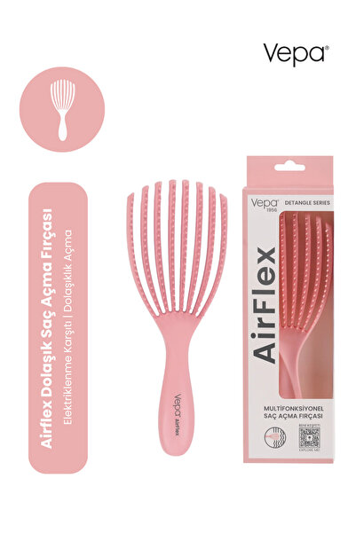 Vepa Airflex Multifonksiyonel Saç Fırçası, Dolaşık Açıcı, Kolay Tarama, Elekt...