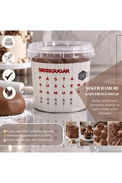 ŞEKER & SUGAR Şeker & Sugar - KAHVERENGİ Şeker Hamuru 500gr