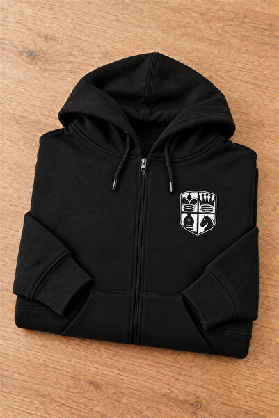 Satranç Medya Satranç Krallığı Fermuarlı Sweatshirt
